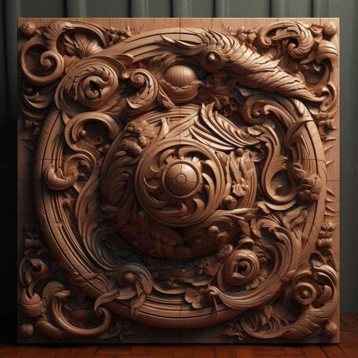 Patterns and decorations (stl Formicium 4, PATTERN_476) 3D models for cnc